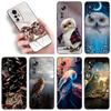 Cute Owl Animal Phone Case For Xiaomi Mi A2 8 9 SE Note 10 10T 11 12 Lite 9T 11T 12S 12T Pro A3 6X 12X Soft TPU Black Cover