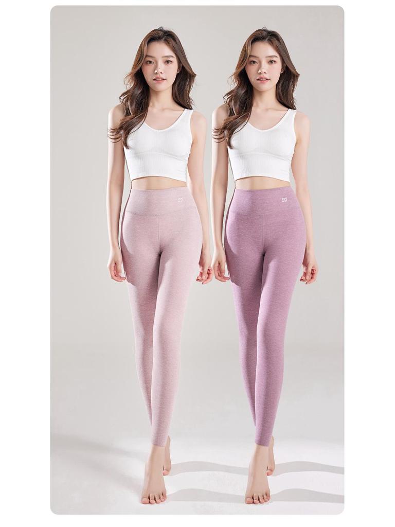 Женские шелковые термолеггинсы с высокой талией – брюки из шерсти и хлопка с бархатной подкладкой для осени и зимы