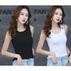 Modal Cotton Summer Tank Top for Women Sleeveless Solid Color Basic Camisole Elegant Vest
