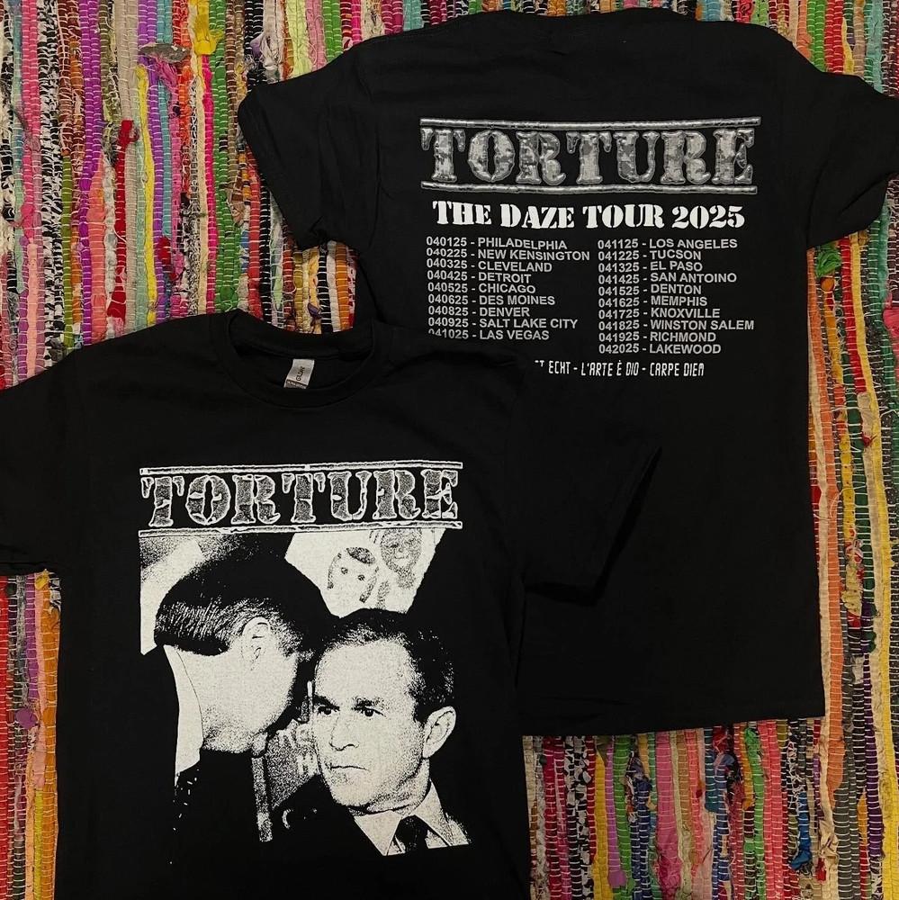 Torture The Daze Tour 2025 Double Sided Black T Shirt Full Size S-5XL Unisex T-Shirt