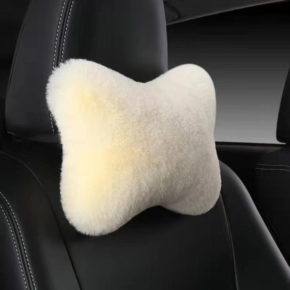 Soft Foam Car Headrest Pillow Plush Cushion Neck Rest Pillow Lumbar Pillow  SUVs Trucks Buses