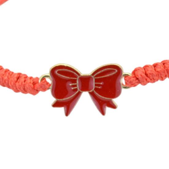 Yousheng Bow Braided Bracelet Adjustable String Rope Bracelet Handcrafted Cheerleader Bracelet for Cheer Dance Team Friends Gift