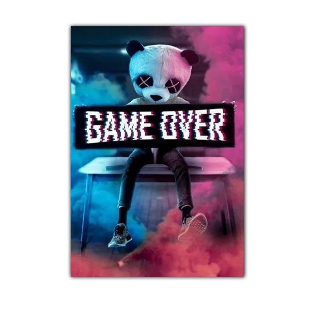 Игра на стене, печать плакатов, настенное искусство, игровой плеер, картина на холсте, игровой плеер