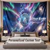 Custom Name Text Tapestry Manchester City Personalized Polyester Wall Tapestry For Bedroom And Room