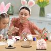2/3Pcs Easter Bunny Table Sign Farmhouse Rustic Wooden Egg Rabbit Ornament Happy