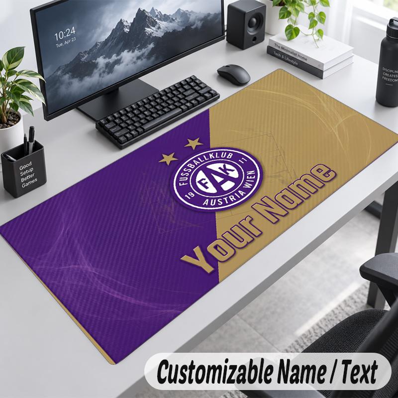 Custom Name Text Mouse Pad Austria Wien FC Personalized Desk Pad For Work And Gaming