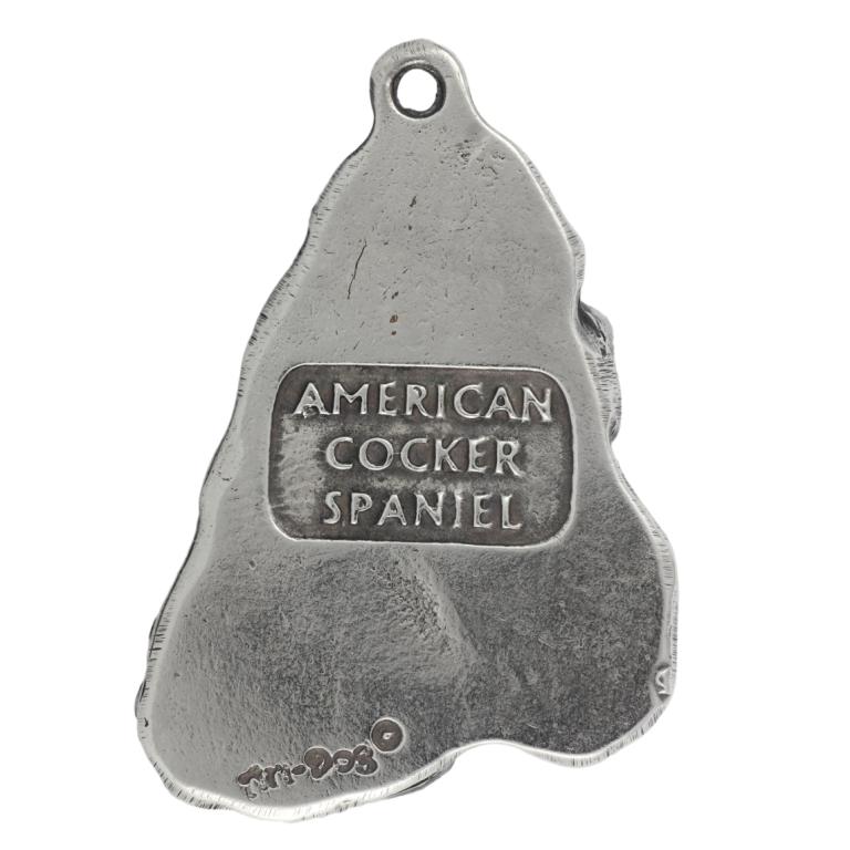 Clumber Spaniel - Silver-plated Key Ring with Dog, Handbag Decoration, Backpack Pendant by Art-Dog Brand