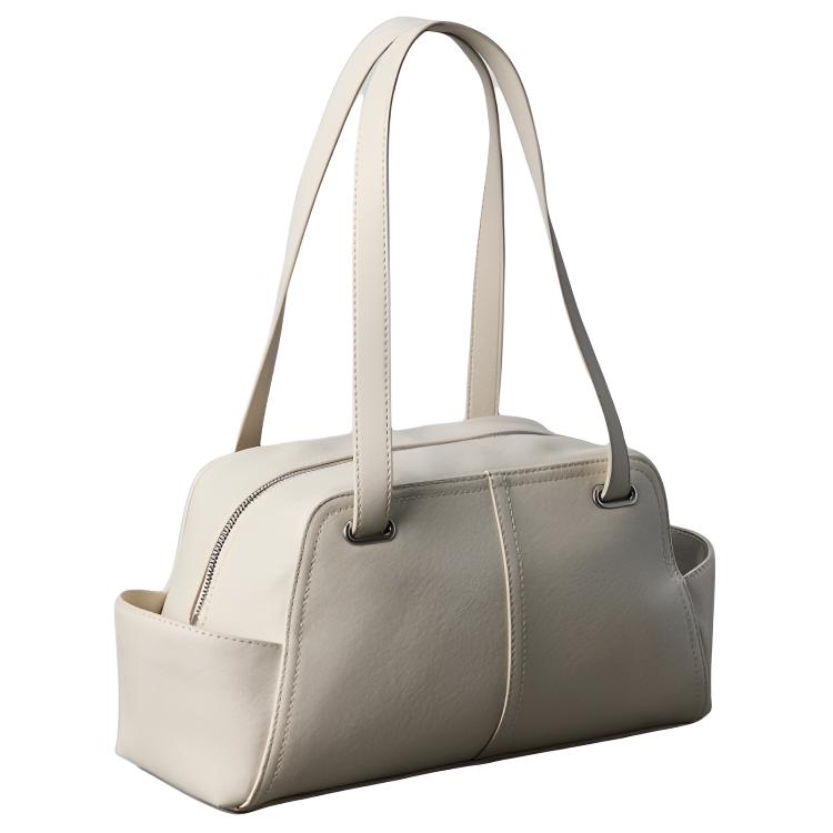 Calvin Klein Casual Commuter Letter Embossed Multi-Pocket Underarm Shoulder Bag Women bags Cream-White 4F3688G-ACG