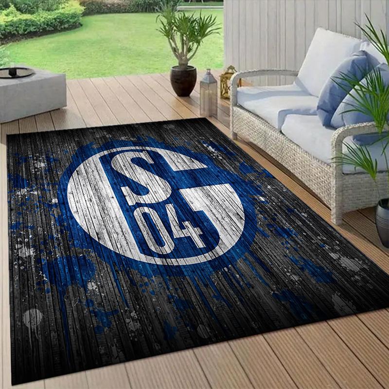 FC Schalke 04  Pattern Square Carpet,Area Rug,Carpet Rug for Living Room Bedroom Sofa Playroom Decor,Non-slip Floor Mat
