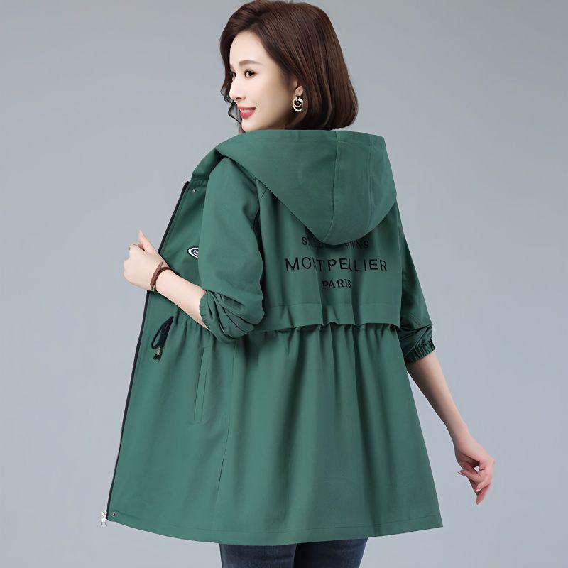 Тренч для женщин, осенняя ветровка с капюшоном, женское длинное пальто, женское осенне-весеннее пальто больших размеров Abrigo Mujer, верхняя одежда