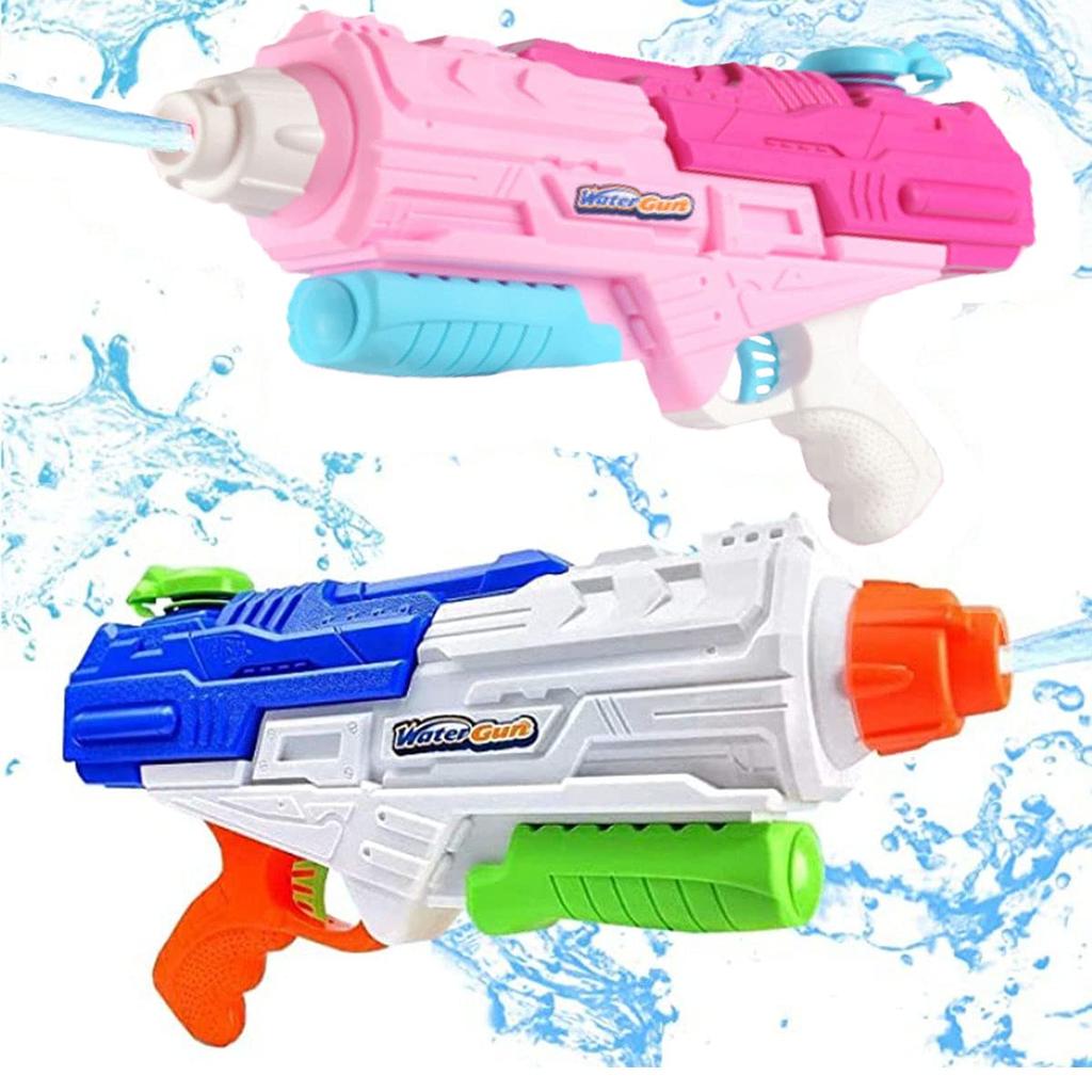 Ousaliyea Water Gun Set of 2, Pressurized Water Pistol Large Capacity 1250cc Super Strong Flying Distance 10-12m Water Gun Suitable for Kids and