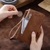 Кожаный кошелек-книжка с отделениями для карт и молнией для iPhone 14 15 Pro Max 13 12 Mini 11 SE 2025 X 6 6s 7 8 Plus XR XS