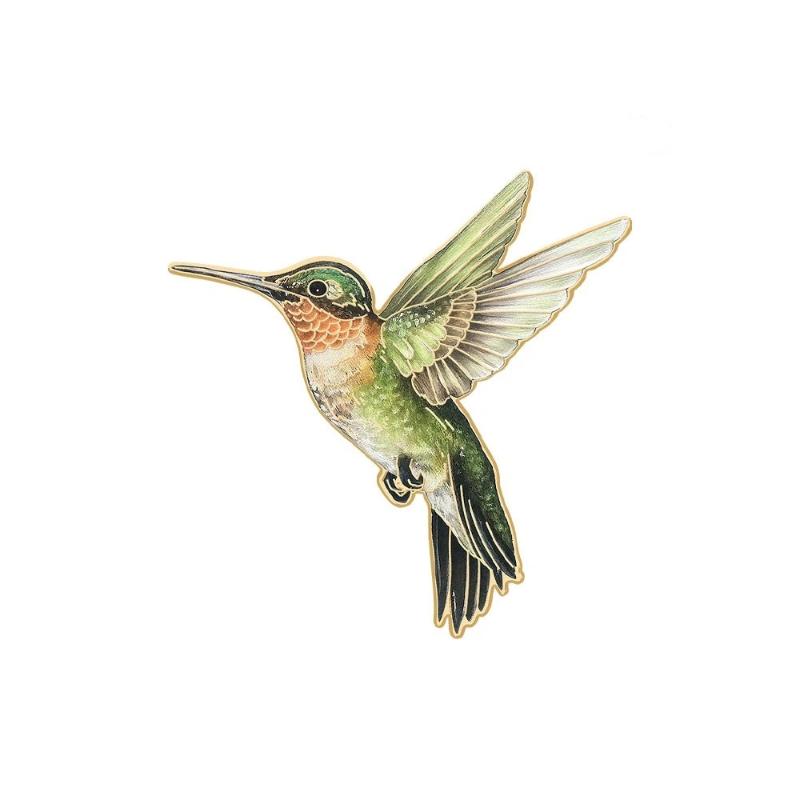 4pcs Hummingbird Brooch Pins For Women Colorful Birds Enamel Pin Metal Badge Jewelry Clothing Backpack Accessories Friends Gift