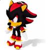 Sonic the Hedgehog Shadow and Sonic 8" Plush Clips with Small Zipper Pouch - 2 Pieces (1 Piece of Each)