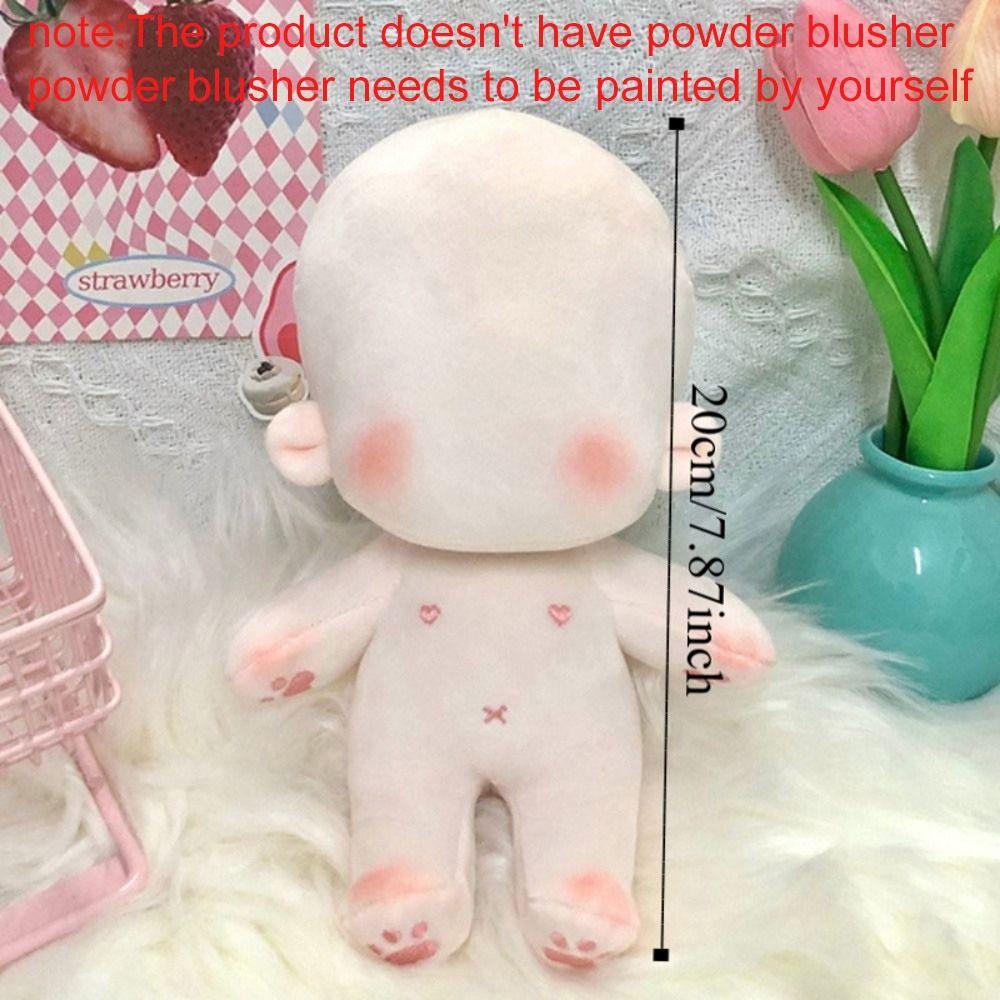 Stuffed Blank Unembroidery Cotton Doll Embroidery DIY Idoll Doll Blank Cotton Stuffed Toy  Toddler