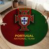 Portugal National Football Team Round Area Rug,Carpet Rug for Living Room Bedroom Sofa Playroom Decor,Non-slip Floor Mat