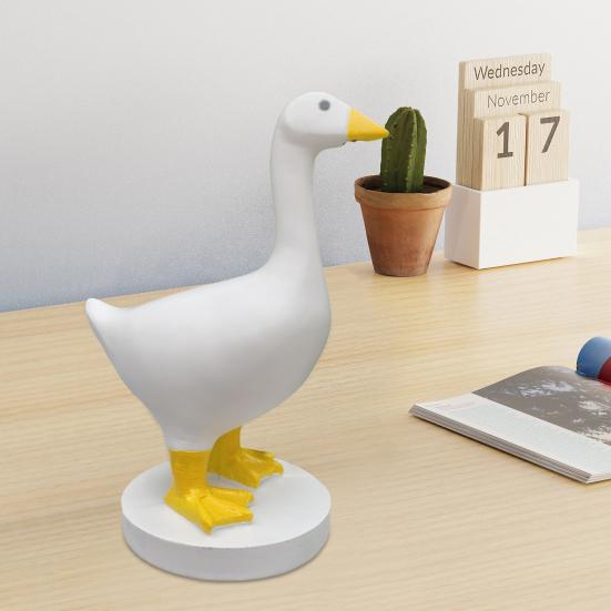 Магнитный держатель для ключей в виде гуся, смоляная фигурка гуся с магнитным клювом, декоративный держатель для ключей для входа в дом, подарок на новоселье