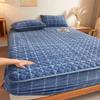 Soft Thicken Velvet Quilted Bed Pad Protector Cover Luxury Flannel Mattress Cover Winter Bed Cover Not Included Pillowcase