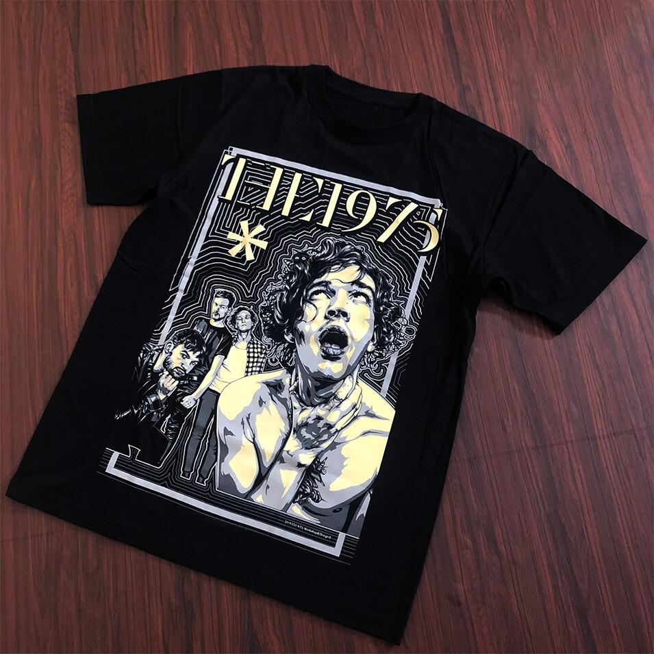 Vintage In Concert The 1975 Band Shirt Short Sleeve Black Unisex S-4XL E1295