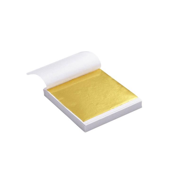 100Pcs Art Craft Paper Sheets Practical Design Pure Shiny Gold Silver Rose Gold Sheet for Gilding DIY Craft Party Decoration