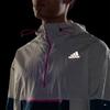 adidas Беговая куртка Adapt с карманами цветных блоков и толстовкой на молнии до половины, мужская верхняя одежда, зеленый GN2179