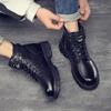 Winter Shoes Casual Men'S Boots Lace-Up Comfortable Leather Martern Boot Male Brand Designer Ankle Booties Fashion Men Shoe