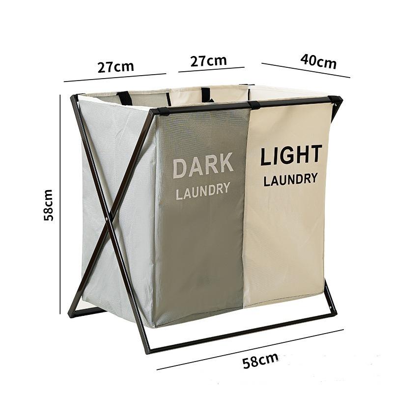 Waterproof Foldable Oxford Cloth Laundry Hamper with Lid for Bathroom Use