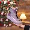 Winter New Versatile Shoes Ladies Soft Sole Cotton Footwear Retro Waterproof Snow Boots Plush High Top Women's Shoes Mujer