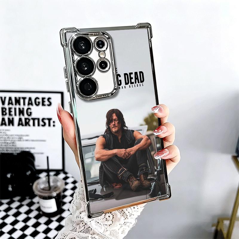 The Walking Dead Daryl Dixon Plating Phone Case For Samsung Galaxy S24 S25 FE S26 Edge S23 Ultra S22 S21 Plus S20 Anti-Fall Aira