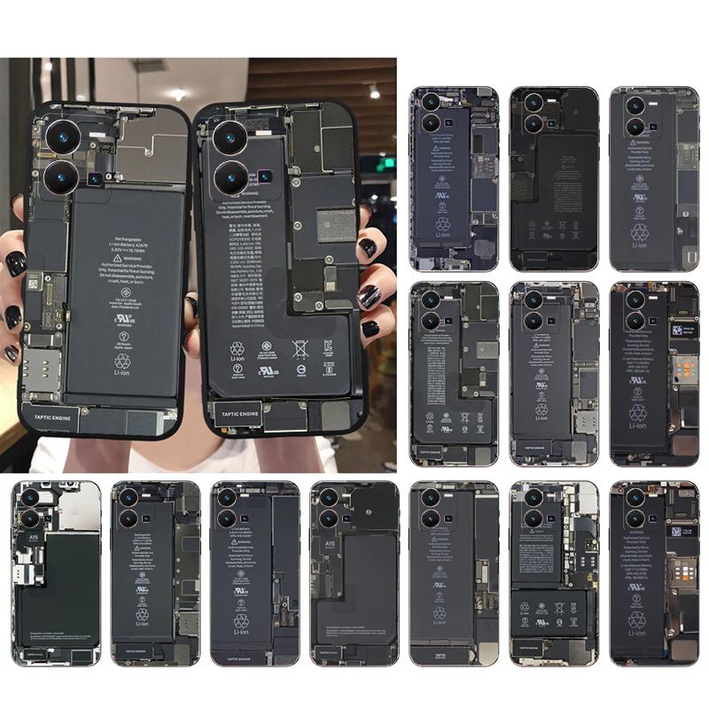 Чехол для телефона с аккумуляторной платой для VIVO V21E V21 V23 V23E V2109 V20 V25e V25 V17 NEO X60 X80Pro X90 X80 Lite, материнская плата Funda