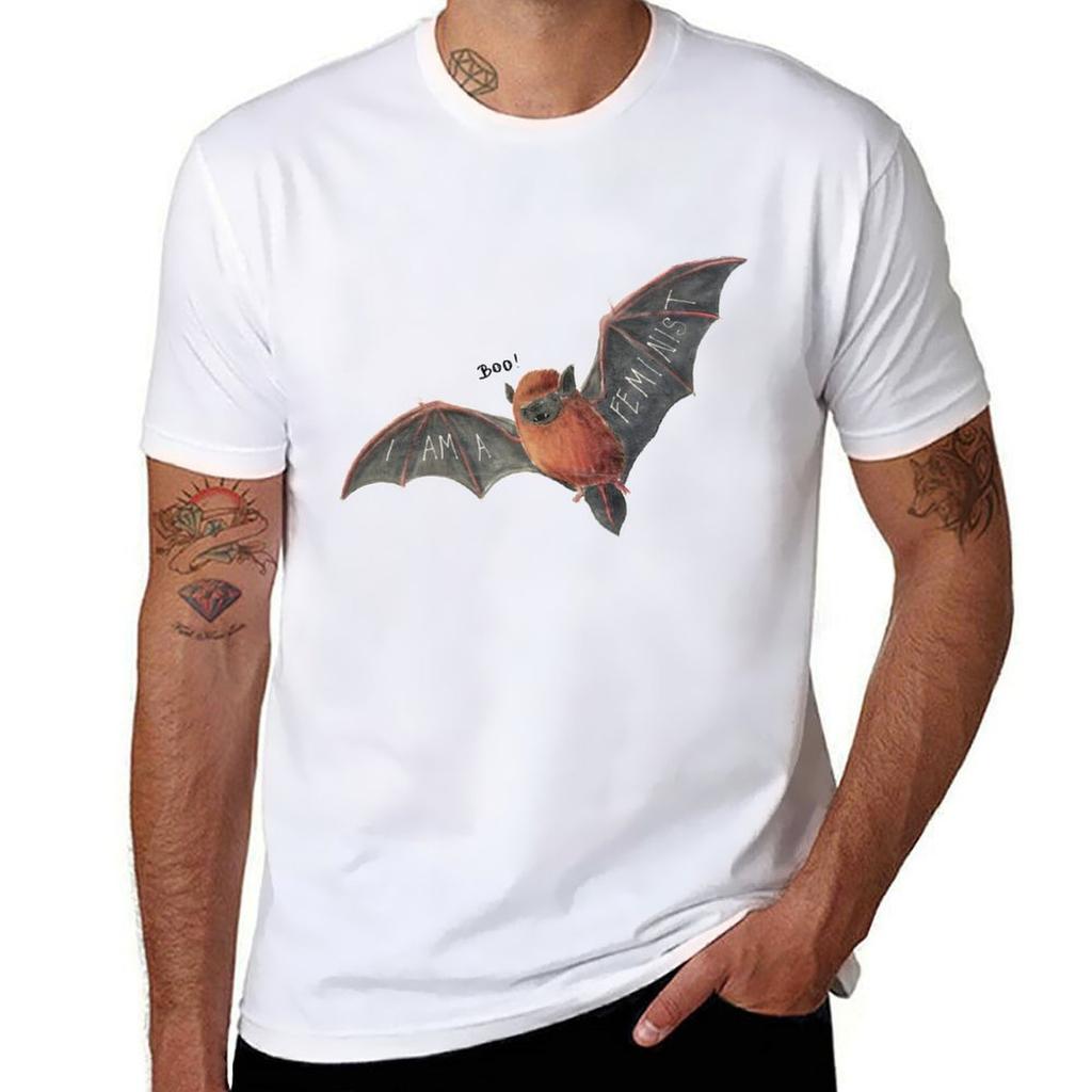 How To Scare Macho Bat Feminism Tshirt Funny T Shirts Cotton Unisex T Shirt Summer T Shirts For Unisex Cotton Funny Tshirt