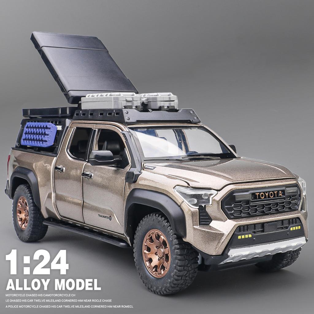 ksgzm1 1:24 Toyota Tacoma Off Road SUV Alloy Metal Diecast Model Car Home Decoration & Computer Desktop Ornaments Holiday Present Kids