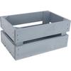 Caisse En Bois Gris - CREATIVE DECO - 30 X 20 X 15 Cm - Rangement Bois - Vintage - Cagette En Bois