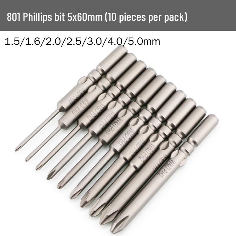 801 Электрическая отвертка, насадка W&D 4 мм, крестовая отвертка Phillips, 5*60*3, 4C, импортная сталь