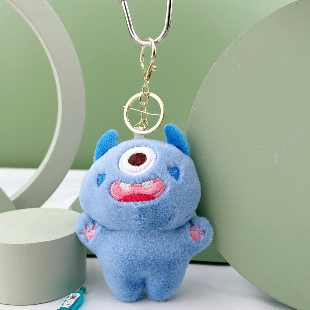 Cute Cartoon One-Eyed Monster Plush Keychain and Backpack Decoration