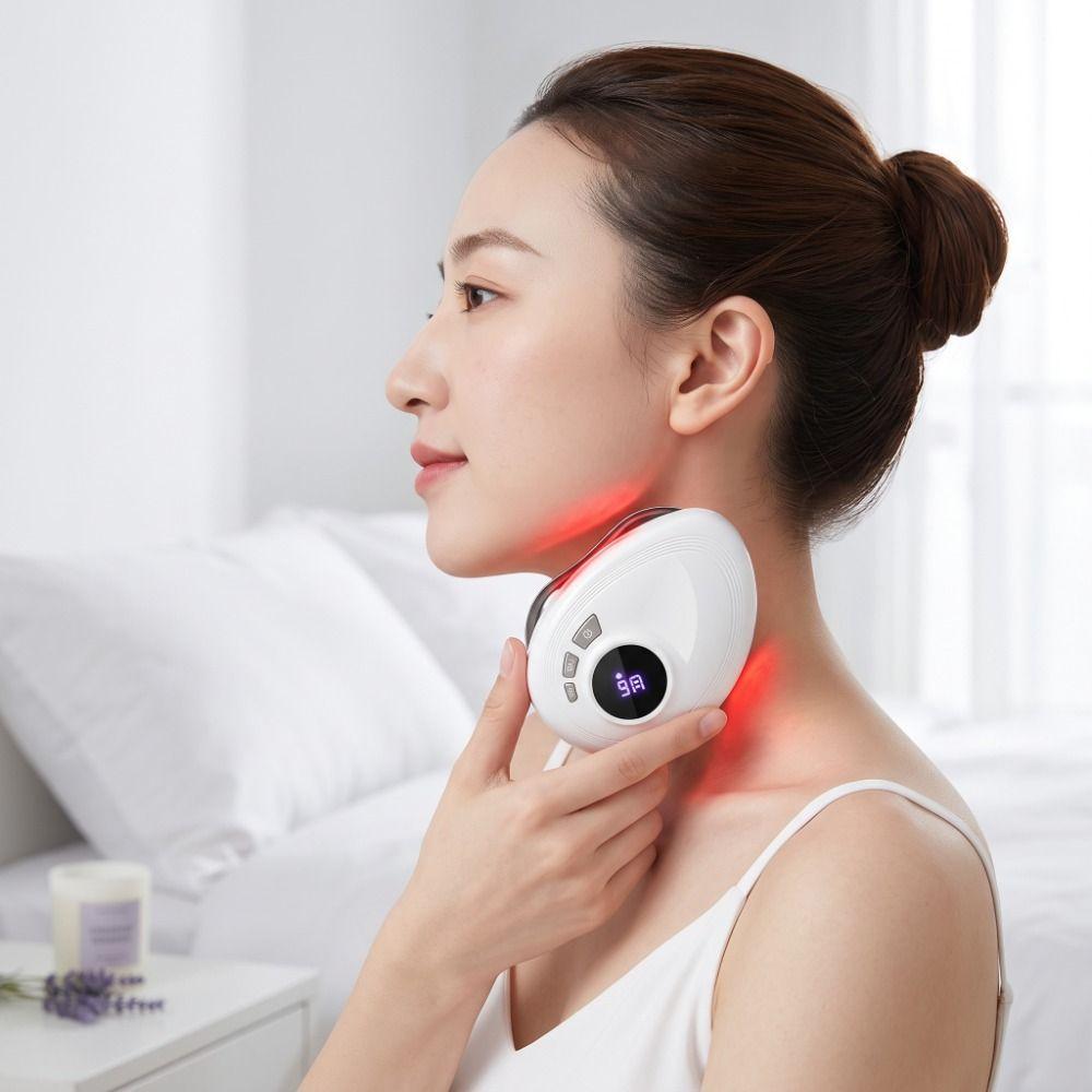 Portable Electric Gua Sha Massager EMS Beauty Massager Facial Skincare Tool Jawline Contouring
