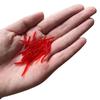 Lifelike Soft Red Worm Earthworm Fishing Lure, 35mm Silicone Artificial Bait with Fishy Smell Shrimp Additive for Bass Carp