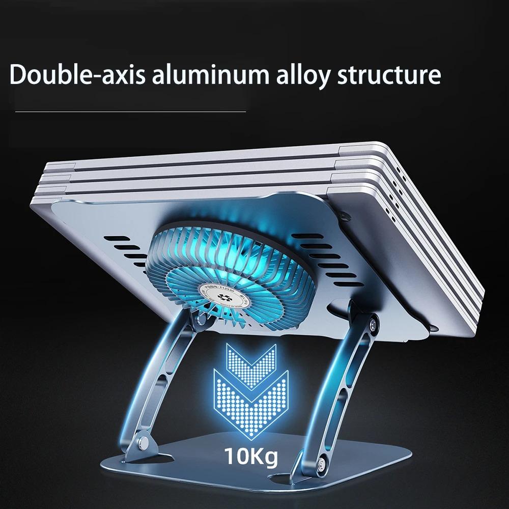 Laptop Stand With Cooling Fan Aluminum Alloy For 11-16 Inch All Gaming Computer