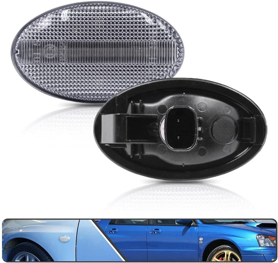 Совместимый с Subaru Impreza GD Legacy BE Filester SF5 Pleo RA Vivio KK KW KY Волокно Светодиодный Последовательный Поворотник на Крыло Передний Боковой Маркер Поворотник с Прозрачной Линзой