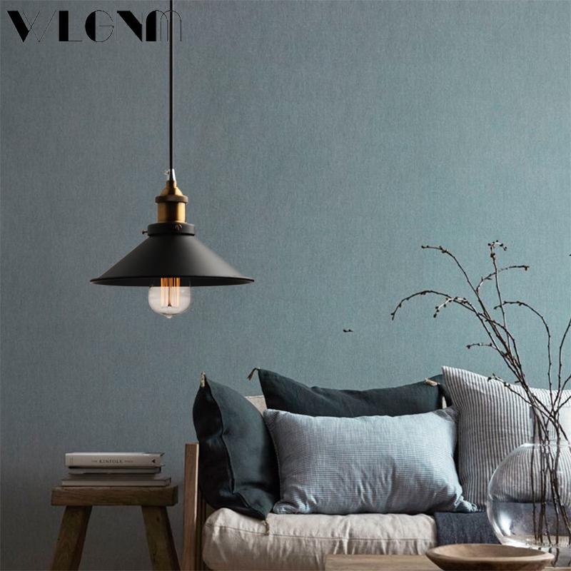Industrial LED Pendant Light Retro Cyan Hanging Light Fixtures For Living Room Restaurant Cafe Bar Indoor Illumination Fixtures