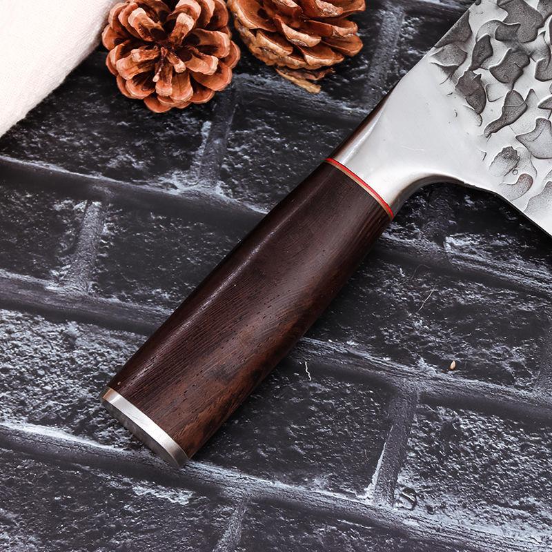 Кованые кухонные ножи Chopper Set FullTang Hand Made Chef Knife Professional Мясорубка Сталь обернута вокруг ручки из цельного дерева