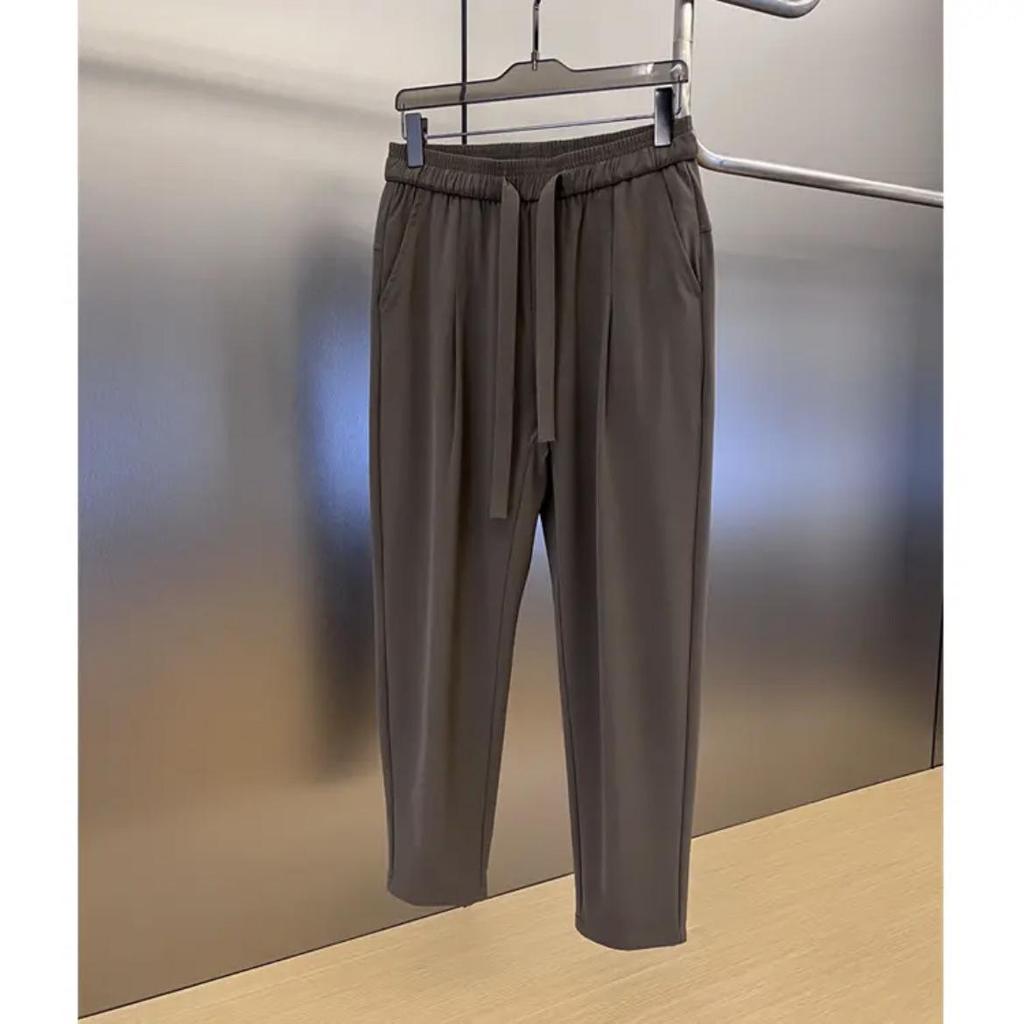 Мужские классные летние зауженные брюки-шаровары с защитой от морщин