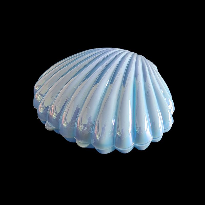 1 шт., милая пластиковая коробка для конфет в виде ракушки, коробки для хранения ювелирных изделий для макияжа, свадьбы, дня рождения, детского душа, подарочная коробка, декор для вечеринки