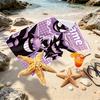 Custom Name Personalized Gengar Print Beach Towel, for Trip Camping Beach Party Home Decor, Birthday Gift for Family & Friends