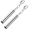 Stainless Steel Bell Toy Bird Cage Hanging Bite Toy for Parrot Parakeet Budgie Cockatiel Conure African Greys (2 PCS-L)