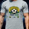 Brazil Champion Usa 2026 Soccer T Shirt Unisex Vintage Retro Badge National Flag Football Graphic Cotton Trendy Fan Streetwear