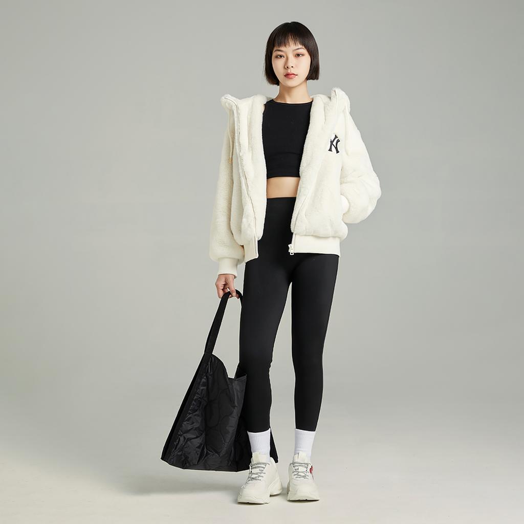New MLB Velvet Jackets Unisex Cream 3AFDB0426-50CRS