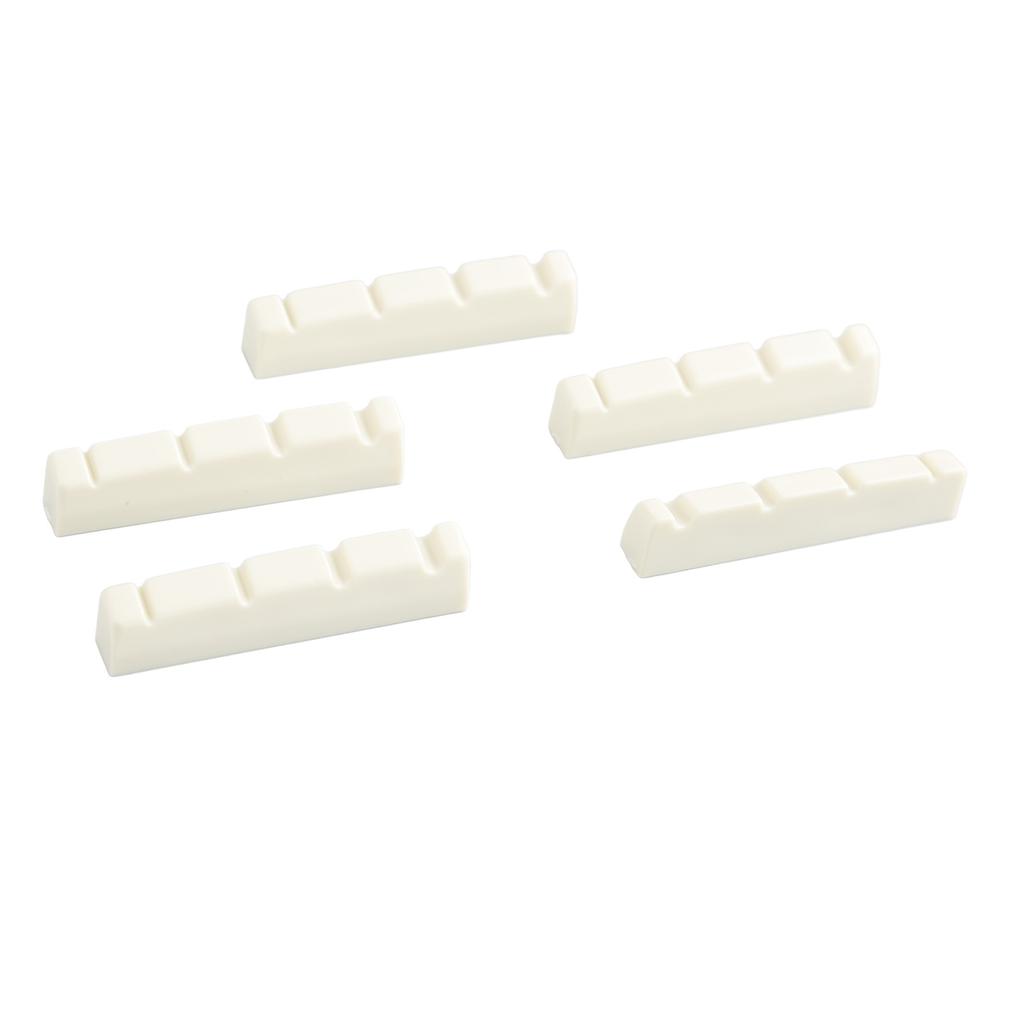 5PCS Guitar Nut Set Slotted Nut Musical Instrument Accessory for 4 String Electric Acoustic Guitar