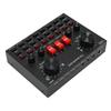 Bluetooth Live Sound Card 8 Modes Voice Changer Sound Mixer Board with 16 Sound Effects for Karaoke