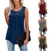 Женские кружевные активные майки без рукавов с рюшами, свободная туника, блузка, рубашка, блузка